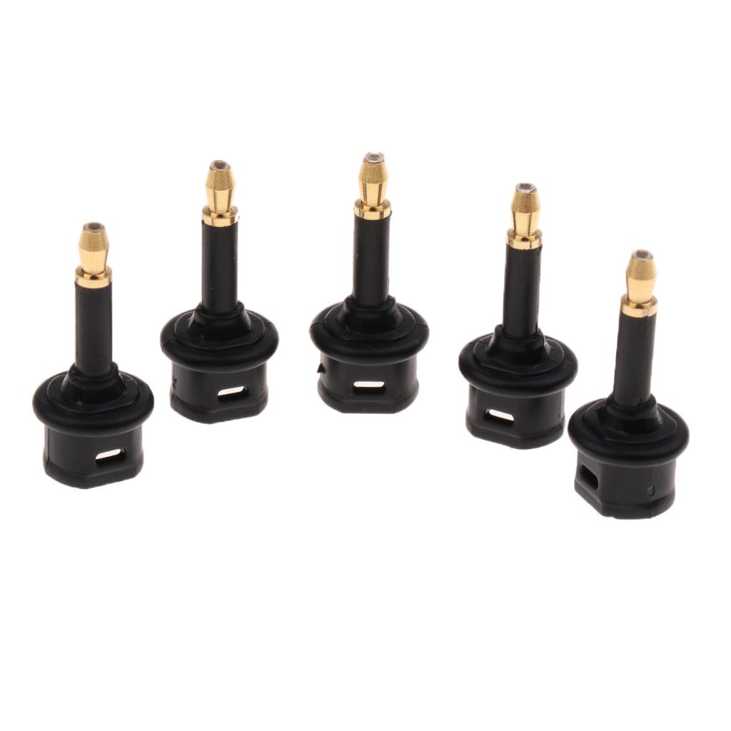 5xDigital Fiber Optic Toslink to 3.5 mm Mini Optical Audio Connector Adapter