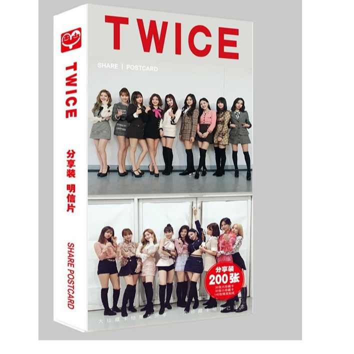 Postcard hộp ảnh Twice mới nhất tặng kèm vòng tay chỉ đỏ