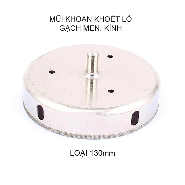 Mũi khoan khoét lỗ gạch men, kính, gốm sứ, kích thước từ 130-160mm tùy chọn