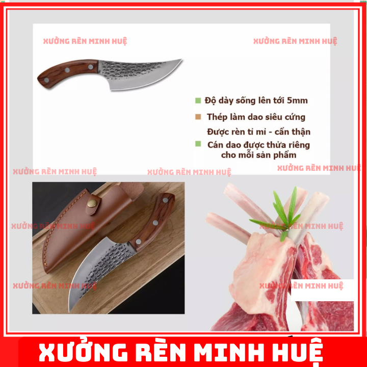 Dao thái lọc siêu sắc bén thép nhip chuẩn tặng kem bao da