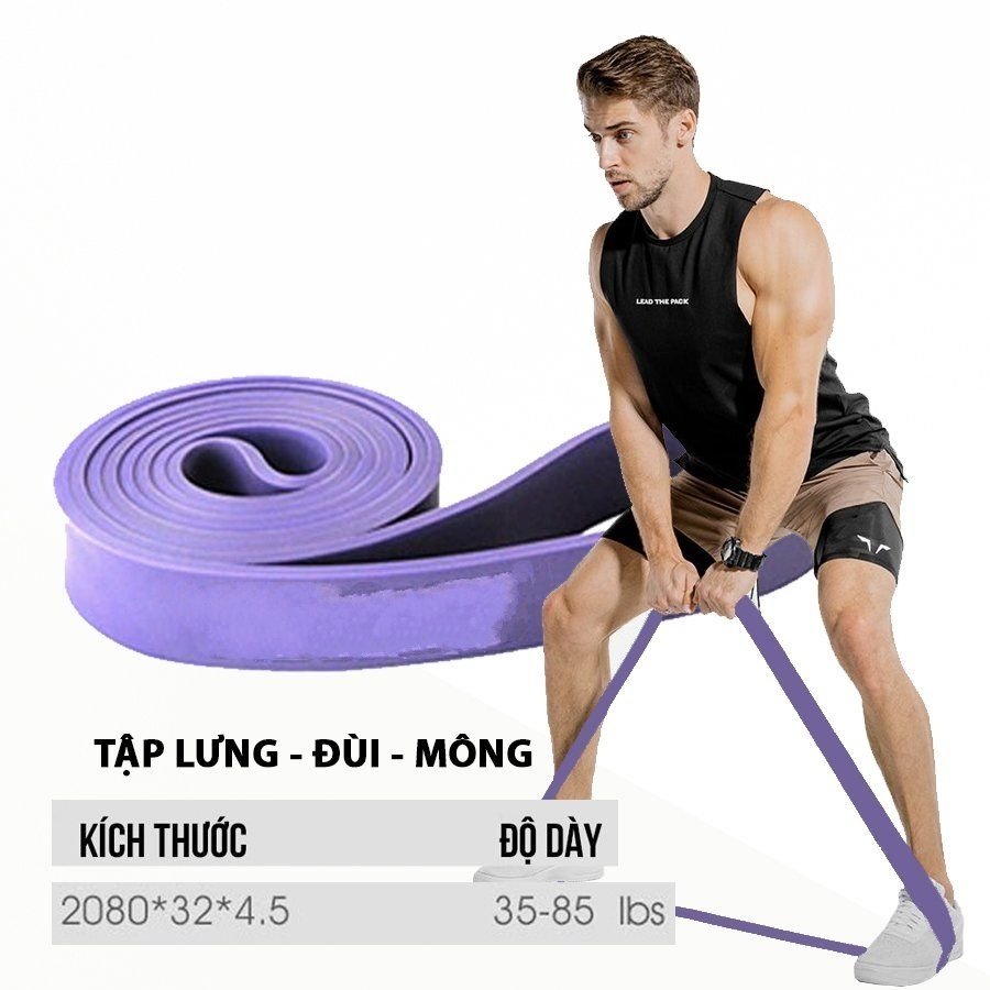 Dây Kháng Lực  Cao Su Tập Gym - Dây kháng lực tập mông - Tập luyện vùng mông/đùi