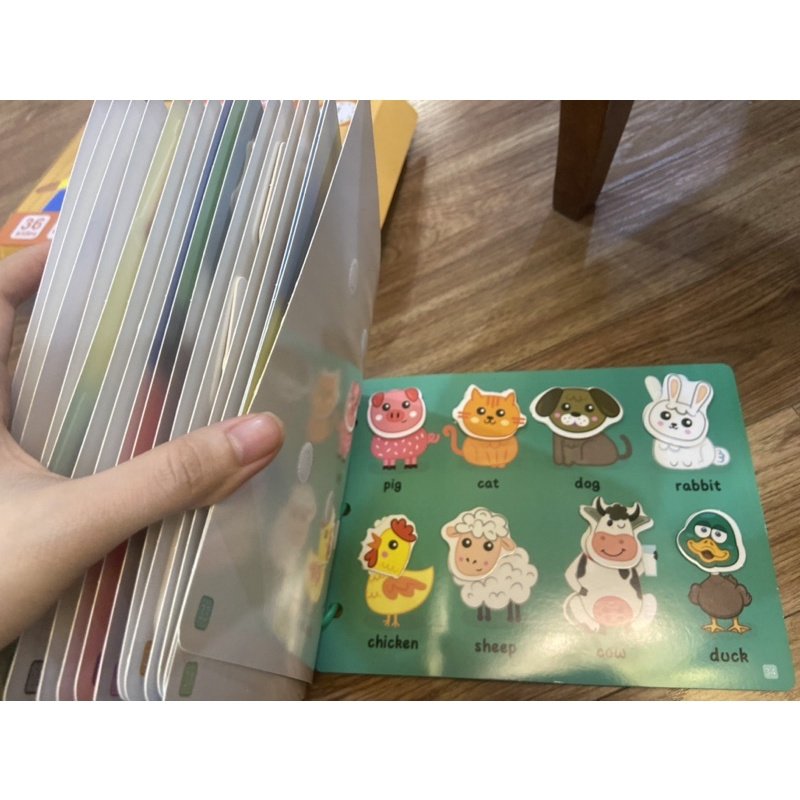 Học liệu bóc dán 17 chủ đề giáo dục sớm thông minh cho bé, bảng bận rộn quiet - busy book