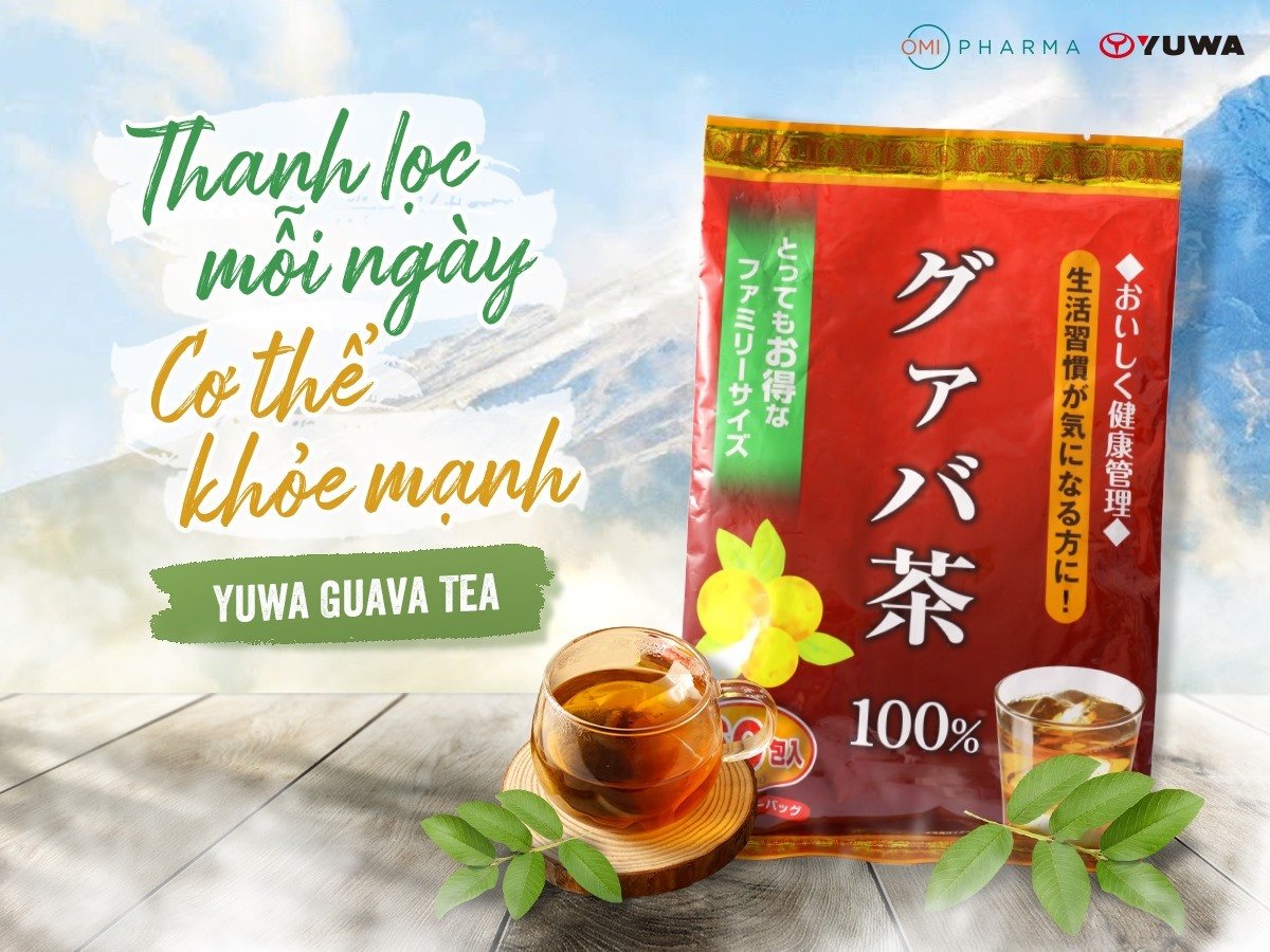 Trà Lá Ổi Yuwa 100% Lá Ổi Guava Tea Thanh Nhiệt Giảm Cân, Ổn Định Huyết Áp, Tăng Sức Đề kháng