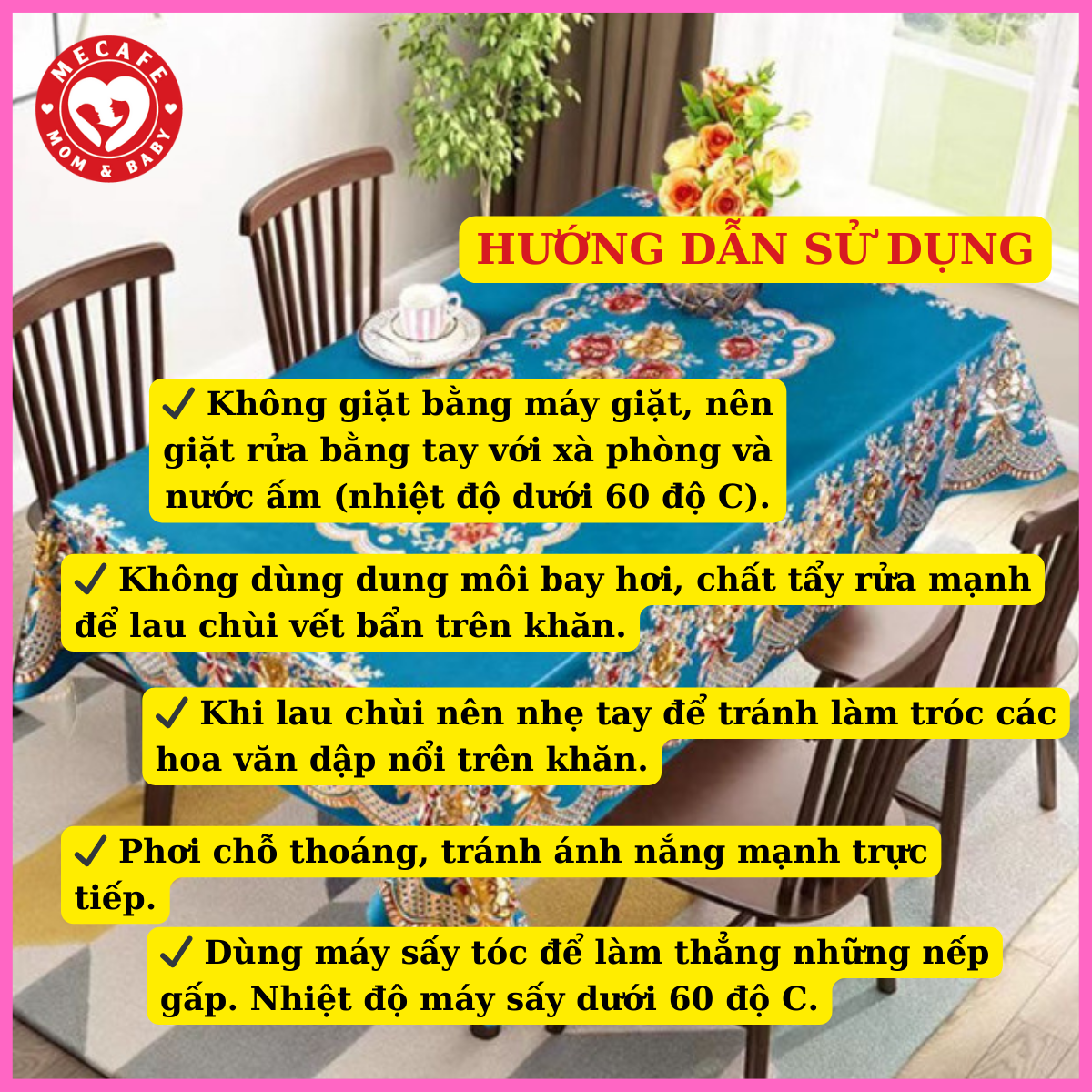 [ Màu đỏ may mắn] Khăn trải bàn 3D Chữ Nhật sang trọng không thấm nước, thảm trải bàn dùng cho ngày tết, lễ, giáng sinh, cưới hỏi, đám tiệc, chất liệu chống thấm dầu mỡ, dễ lau chùi, xếp gọn (đủ size)