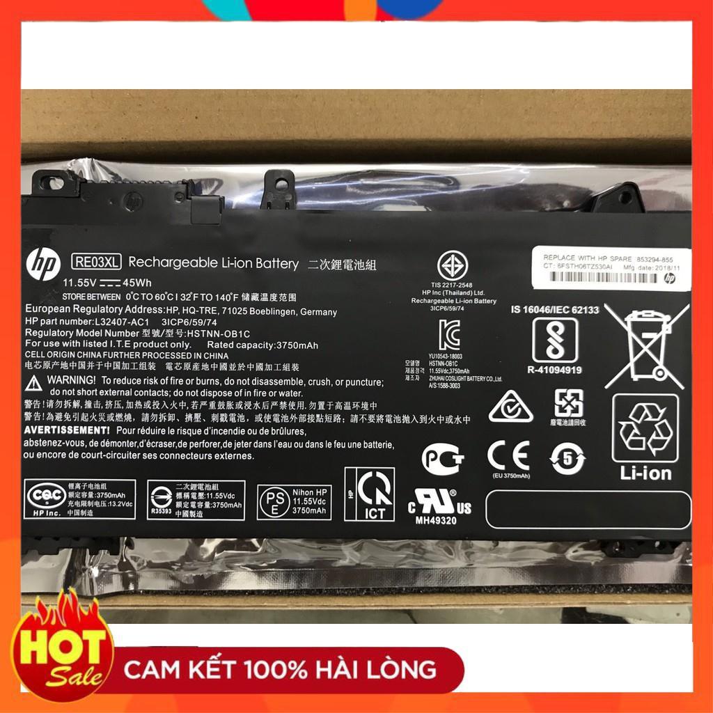 Pin Xịn  Dùng Cho HP ProBook 450 440 430 G6 RE03XL Original