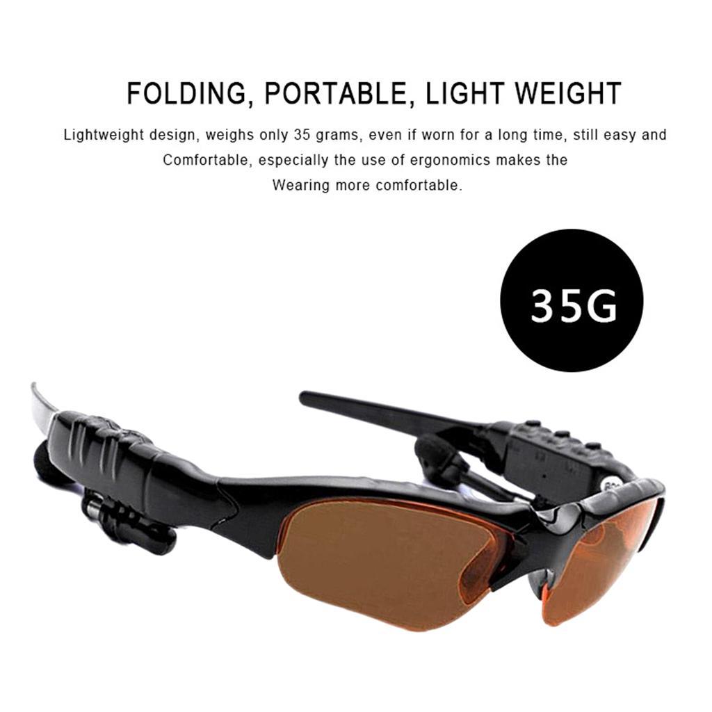 Sports Bluetooth Sunglasses Headset Headphone for Men Earpiece Hands-Free