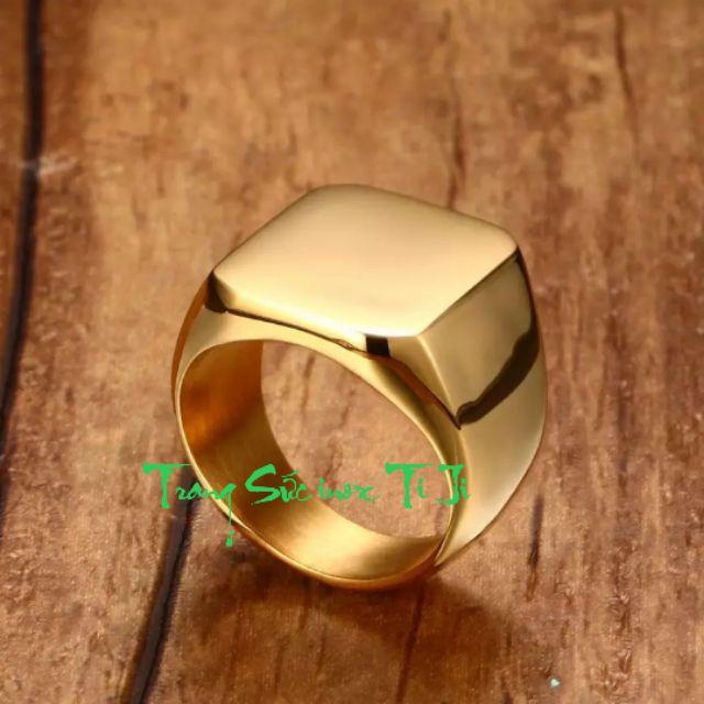Nhẫn nam inox kiểu mặt trơn