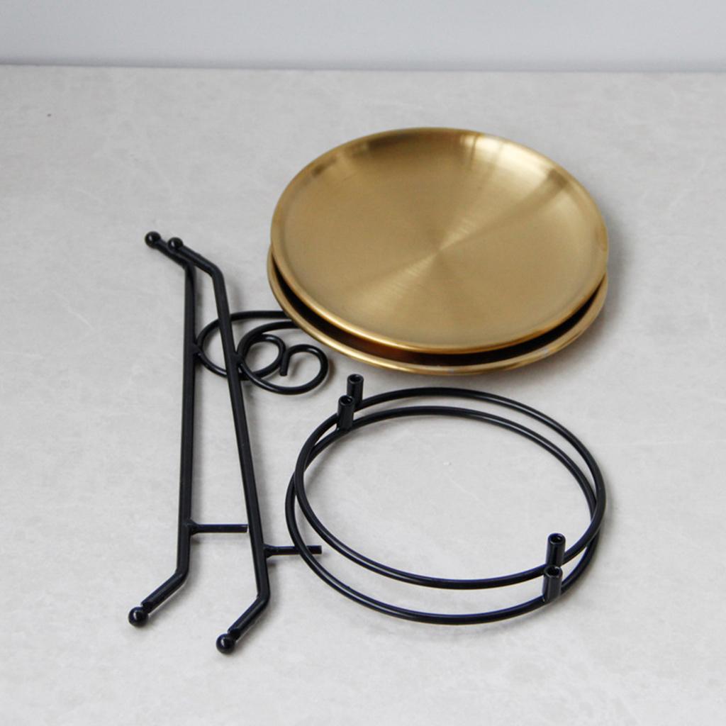 Iron Serving Tray Assemble Vanity Tray Home Decor for Cake Cookie Display