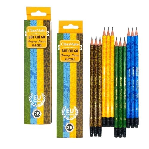 Bút chì gỗ có tẩy 2B Vintage Classmate - 1 chiếc - CL-PC302