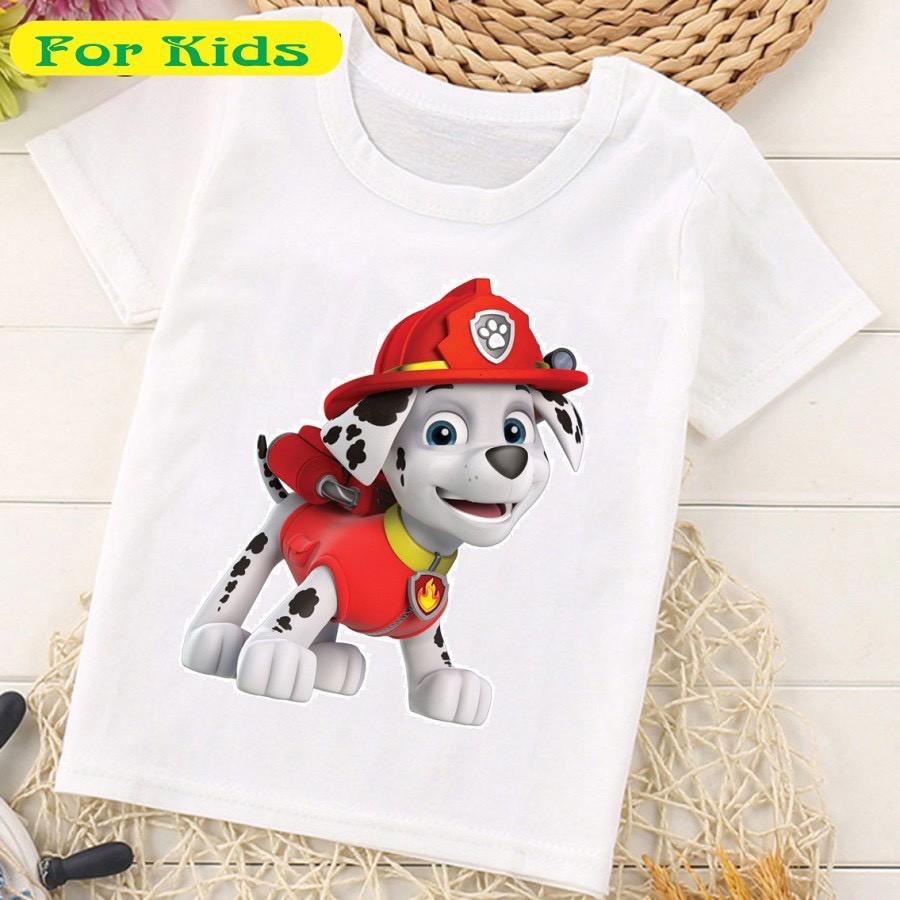 (Nhiều Màu) Áo thun đội chó cứu hộ trẻ em | Áo Paw Patrol Marshall cho bé trai | bé gái đẹp PA10 | Áo Chất Store