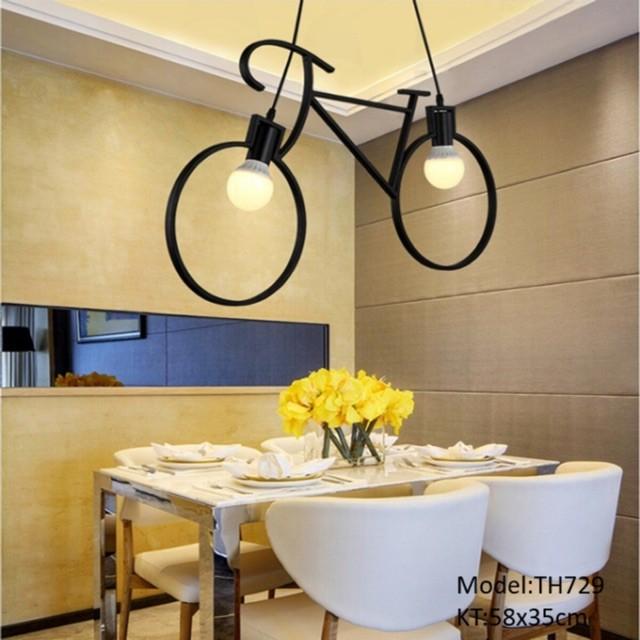 Đèn thả hình xe đạp, đèn trang trí, đèn thả, đèn decor