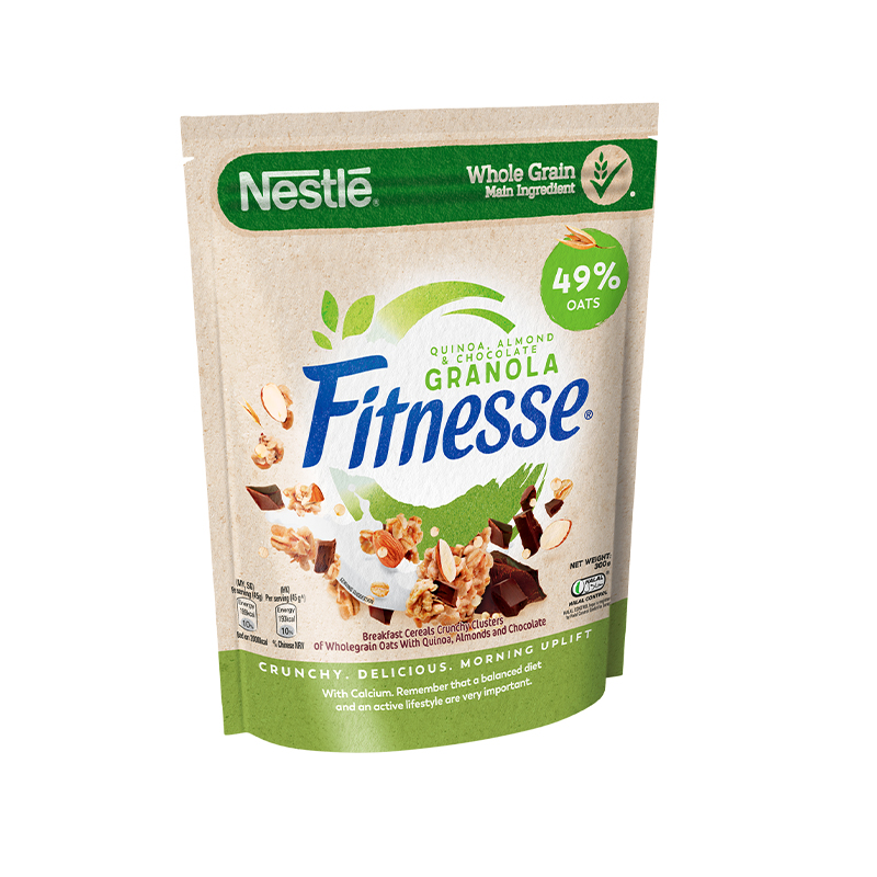 Ngũ cốc ăn sáng Fitnesse Granola Diêm Mạch, Hạnh Nhân &amp; Sô Cô La (gói 300g)