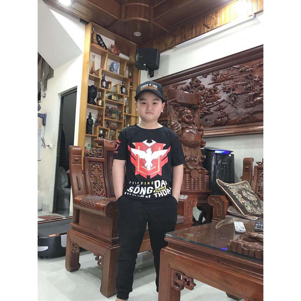 Áo Free Fire Màu Đen Logo Rank Huyền Thoại Cực Chất