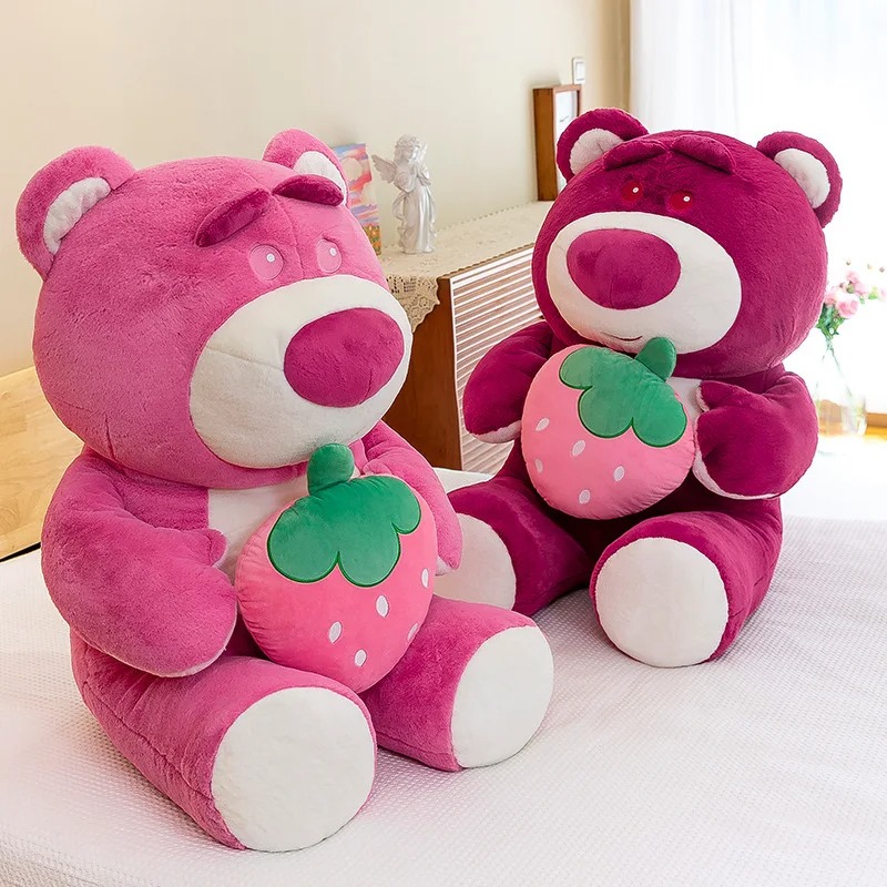 Thú nhồi bông Lotso ôm dâu mẫu mới - Size 22cm - Quà tặng gấu dâu mini thiết kế dễ thương - Gối ôm mềm mịn cho bé