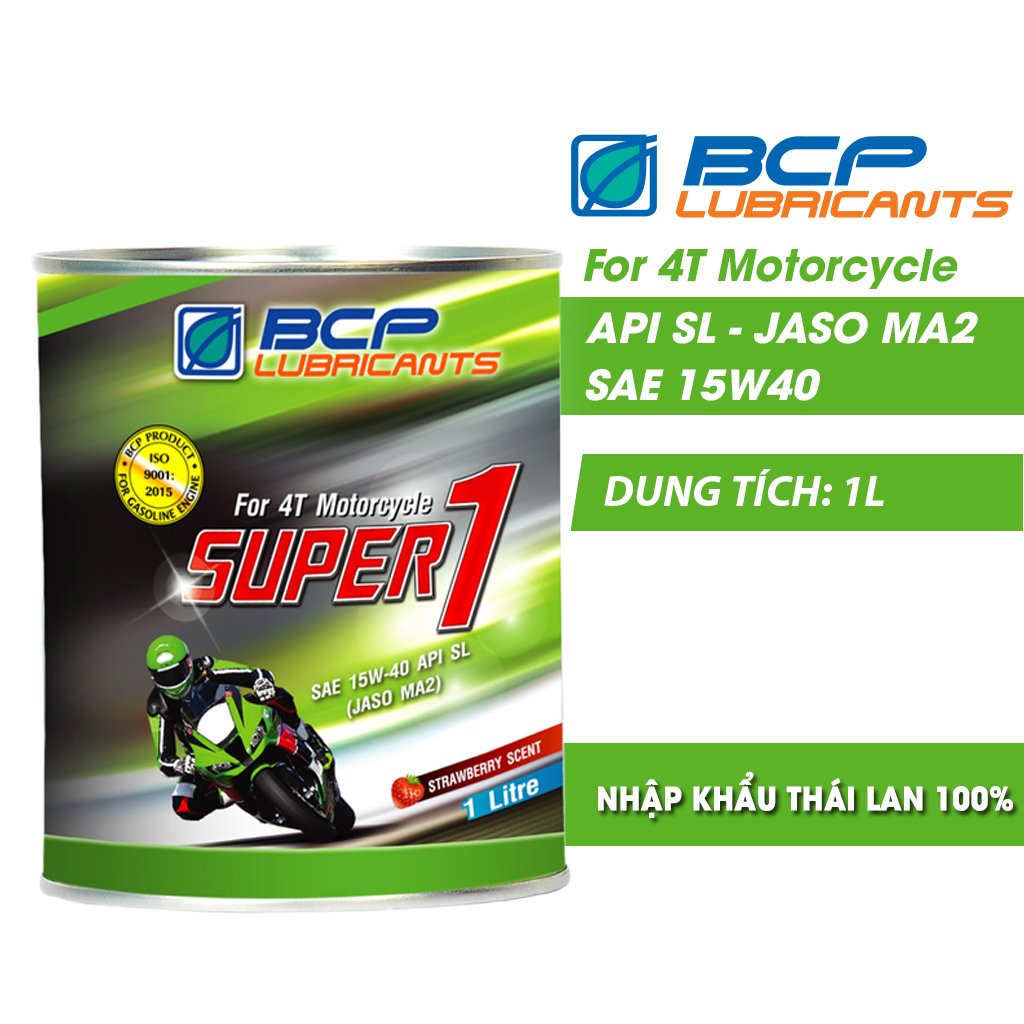 Nhớt xe máy dành cho xe số 1L JASO MA2- Công thức cải tiến - mùi dâu, màu đỏ - Tặng vệ sinh buồng đốt