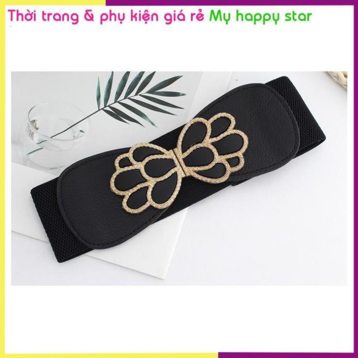 Thắt lưng bản to khóa nơ dễ thương