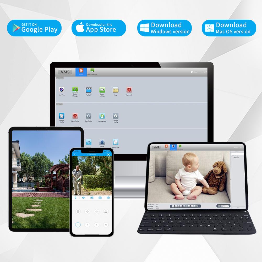 Hệ thống camera bảo mật 4K mới 8MP Audio MIC CCTV POE NVR AI Color Night Home Video Giám sát camera ngoài trời Set Build-In