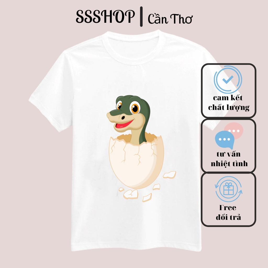 Áo thun trẻ em in hình Khủng Long dễ thương