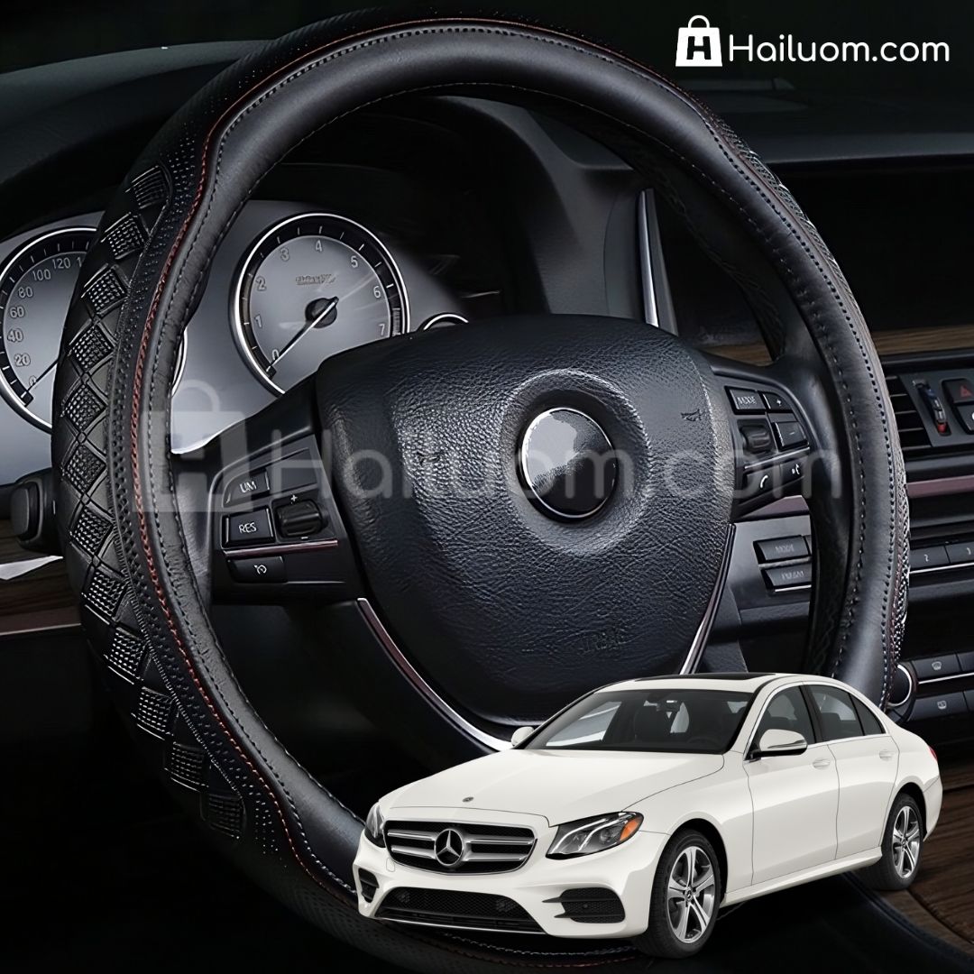Bọc Vô Lăng ô tô cho MERCEDES BENZ E300 Da Thật Cao Cấp 4 Mùa