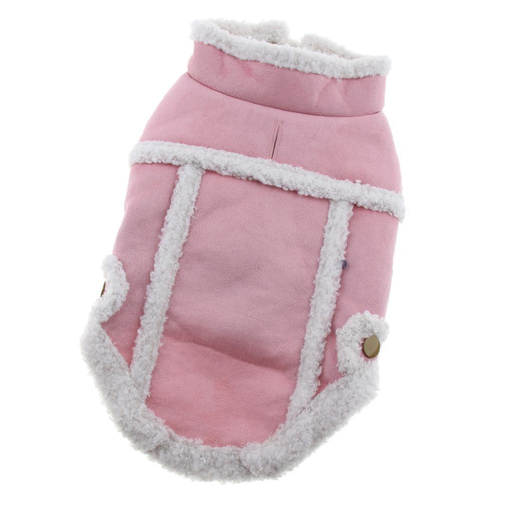 Autumn Winter Warm Pet Dog Clothes Plush Collar Coat Pet Vest Clothing
