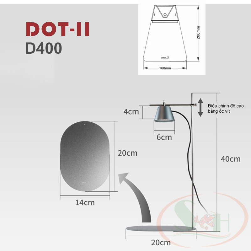Bộ led LedStar WRGB Dot II series D400 đèn desktop để bàn trang trí tiểu cảnh