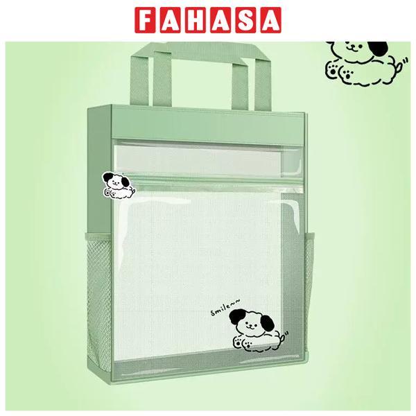 Túi Vải Học Thêm - 8009 - Trong Suốt Xanh