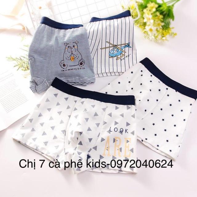 Quần lót bé trai - set 5 quần size 7-45kg