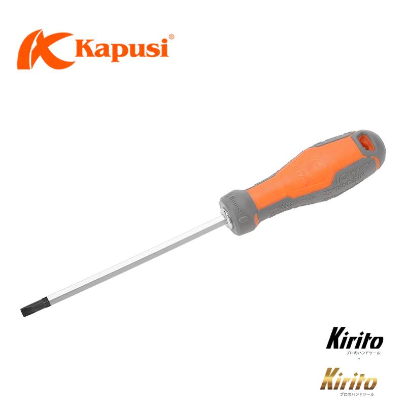 Tua vít 2 đầu dẹp/bake Kapusi 6x100/6x150/6x200, chất liệu thép CRV cao cấp