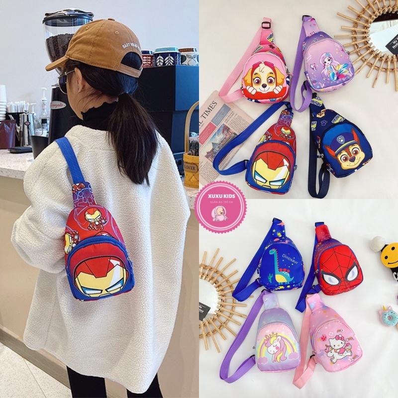 Túi đeo chéo bao tử cho bé trai bé gái phù hợp trẻ em từ 3 tuổi đeo ngực mini nhiều hình dễ thương Xu Xu Kids