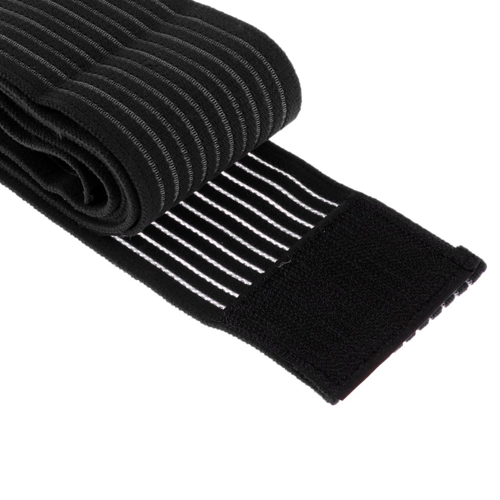 2xElastic Bandage Sport Brace Wrap Training Equipment Accessories Black 120cm