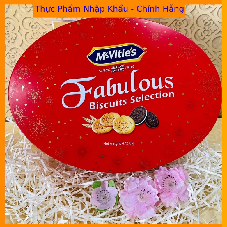 Hộp Quà tết - Bánh Quy Mcvities Fabulous Biscuit Selection Hộp sắt 472.8g