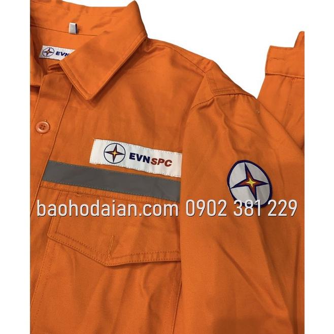 Quần áo điện lực tiêu chuẩn màu cam vải Pangrim EVNSPC