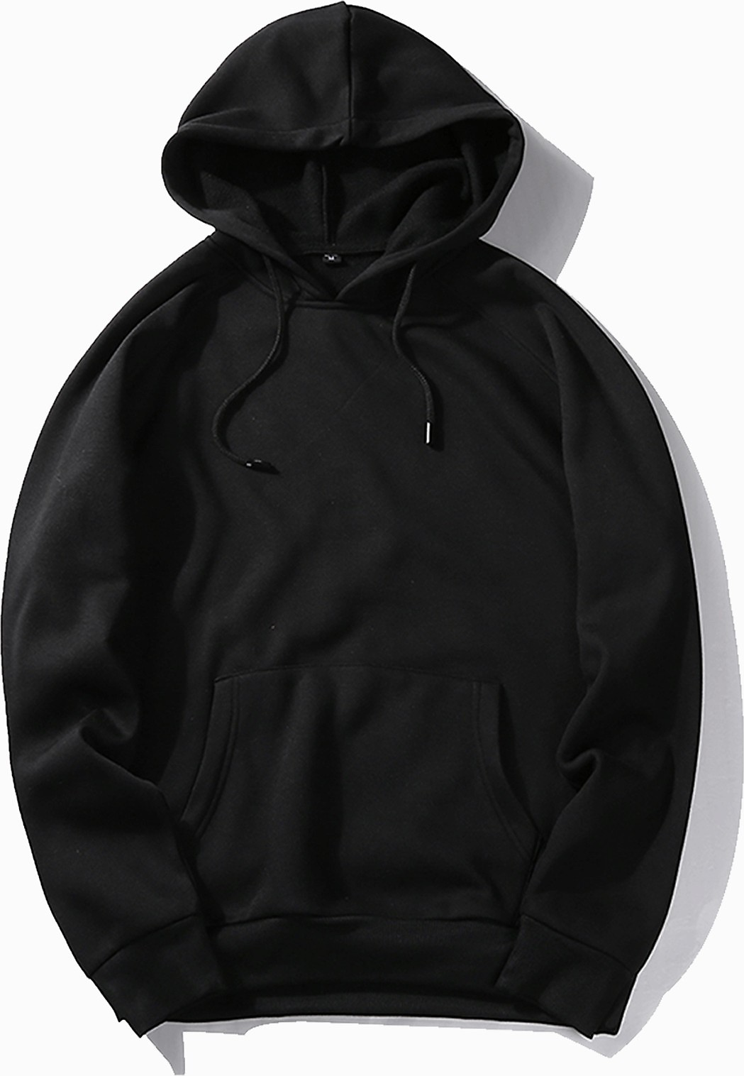 Áo Hoodie Nỉ Cotton Đen Trơn Đủ Size S M L XL Cao Cấp