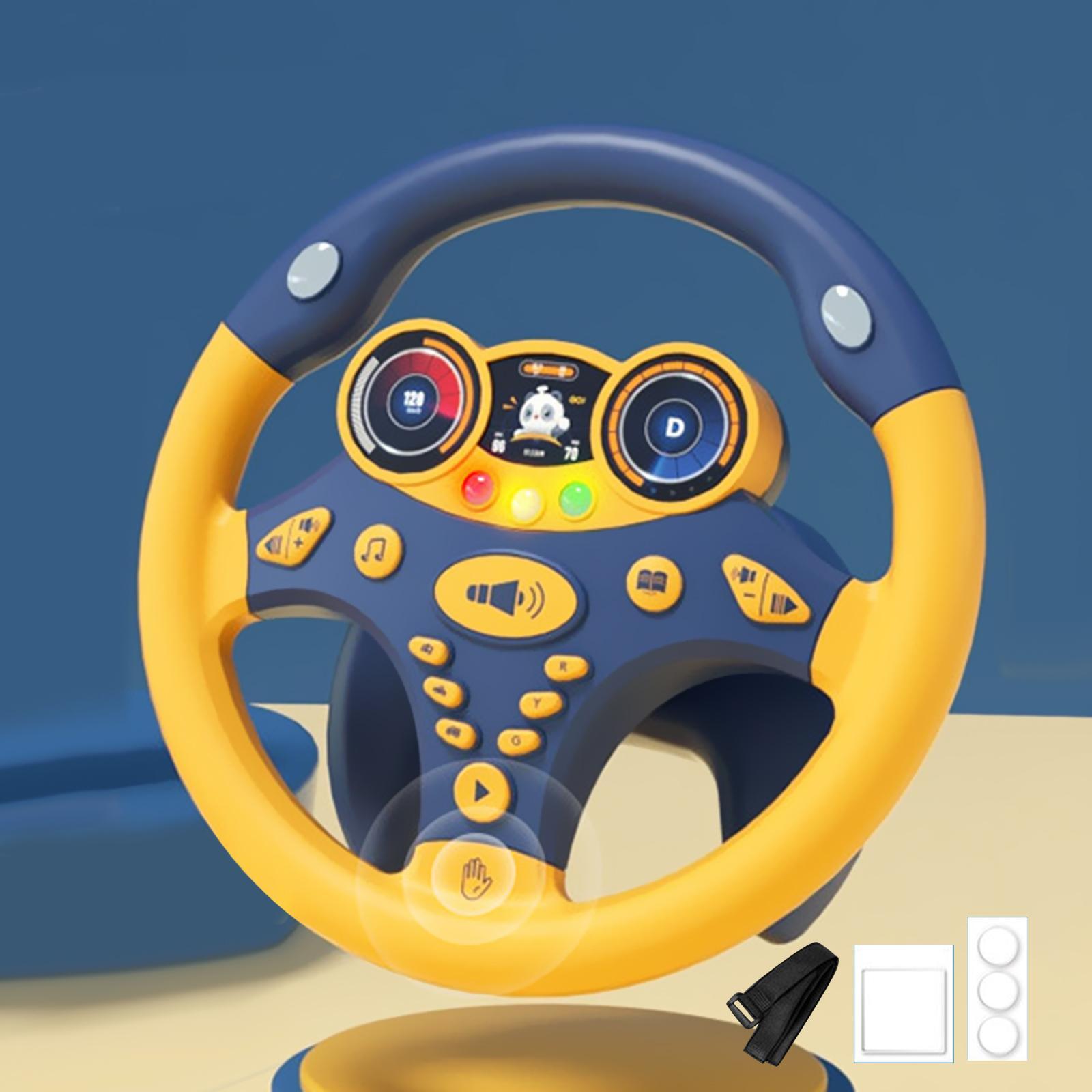 Simulation Steering Wheel Toy Learning Educational Toys Pretend Driving Toy for Children