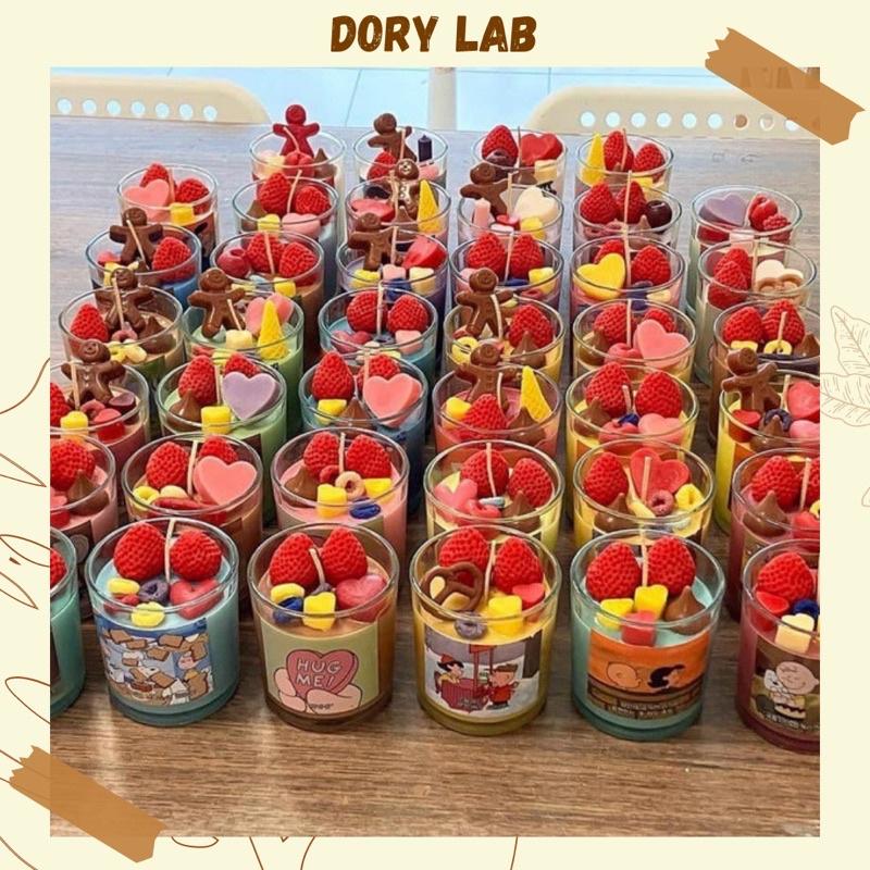 Nến Thơm Handmade Ly Tròn Full Topping Cute - Dory Lab