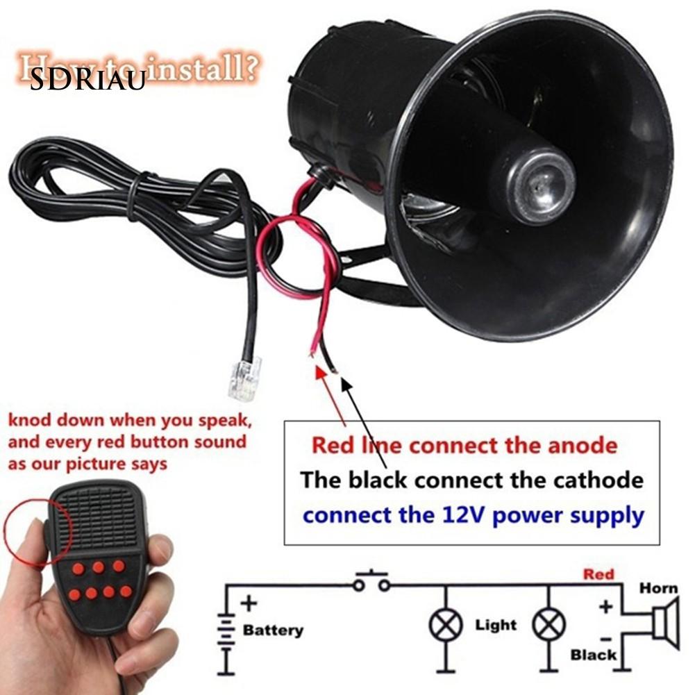 Còi Báo Động 12v 50w 7 Âm Thanh Cho Xe Hơi / Xe Tải