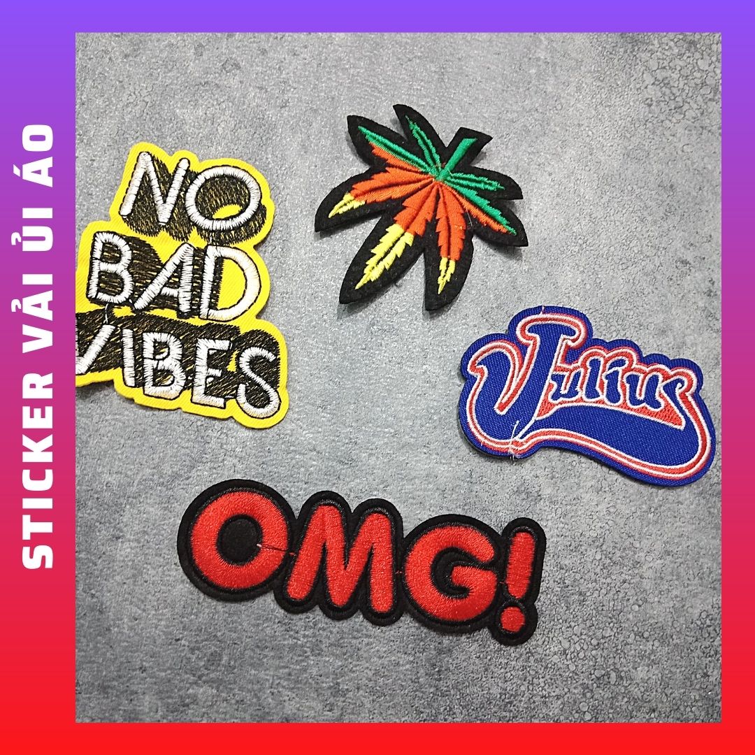 Sticker Patch Ủi Quần Áo,BALO phụ kiện thời trang dùng để trang trí quần áo !