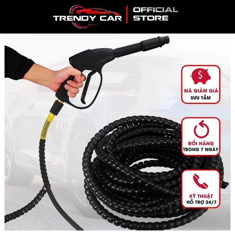 Lò xo nhựa PE Bọc bảo vệ dây rửa xe cao áp, bọc dây cáp xoắn ruột gà, bọc dây điện phi 8/10/16/22 mm - 10m phi 10
