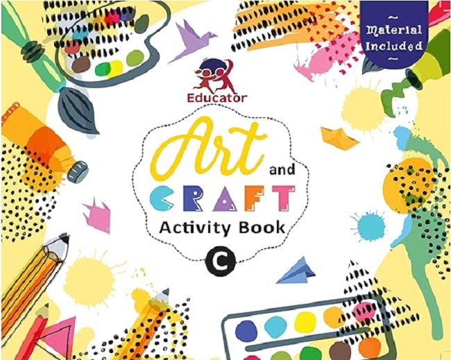 Art and Craft Activity Book C for 3-4 Year old kids with free craft material