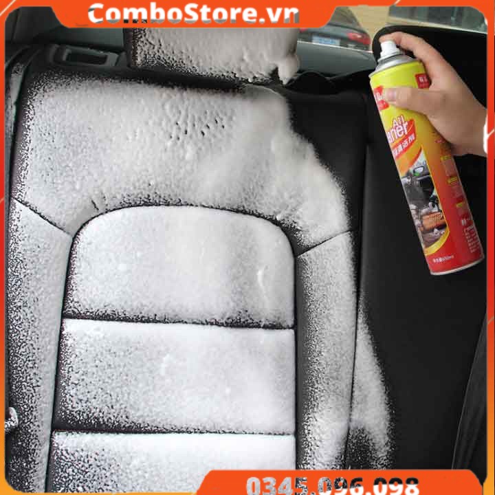 Chai xịt bọt bảo dưỡng da nội thất ô tô - Chai xịt bọt tẩy vệ sinh đa năng xe hơi - Botny 650ml