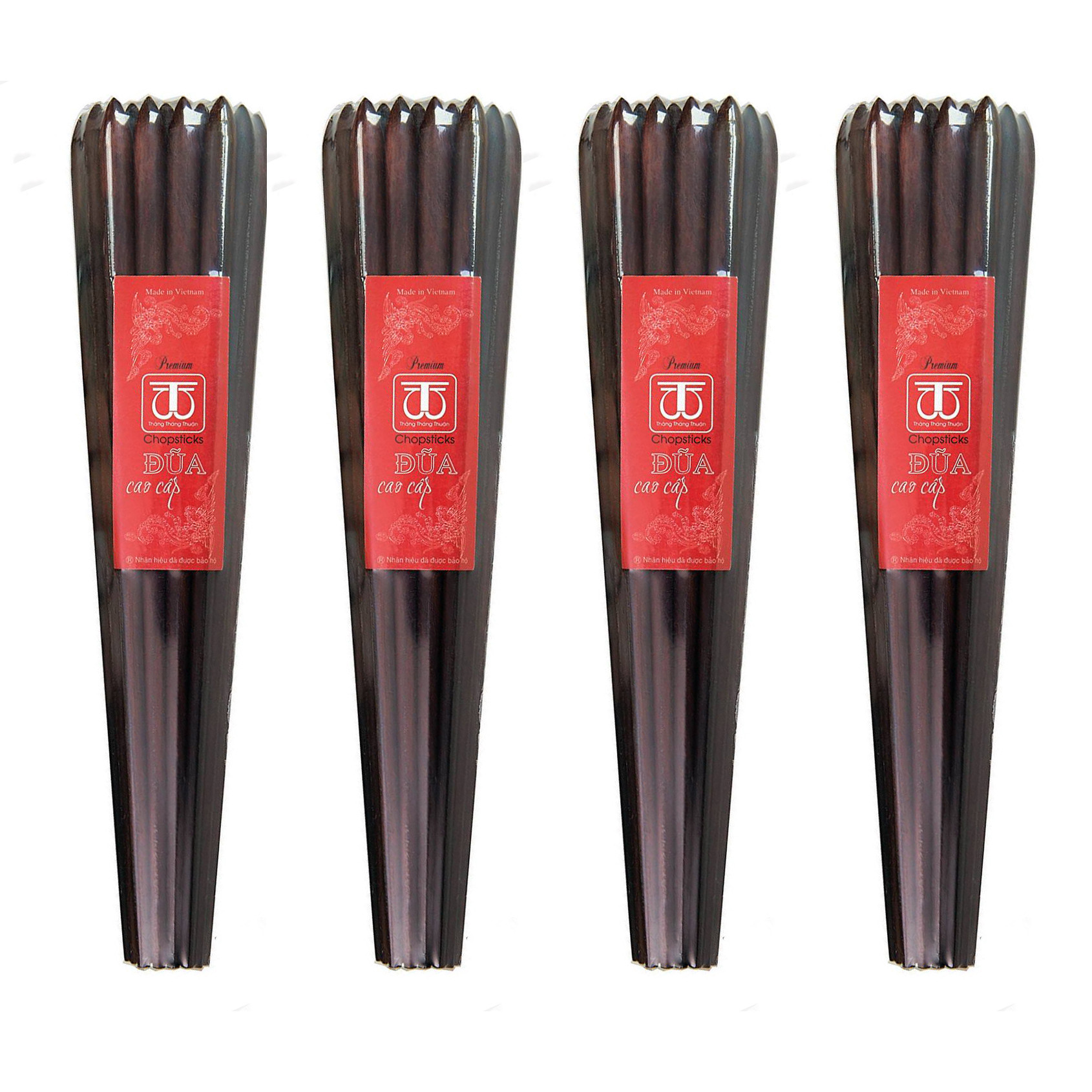 COMBO 4 BỘ 40 ĐÔI ĐŨA ĂN CAO CẤP ĐŨA ĐẸP ĐŨA SẠCH GỖ TRẮC