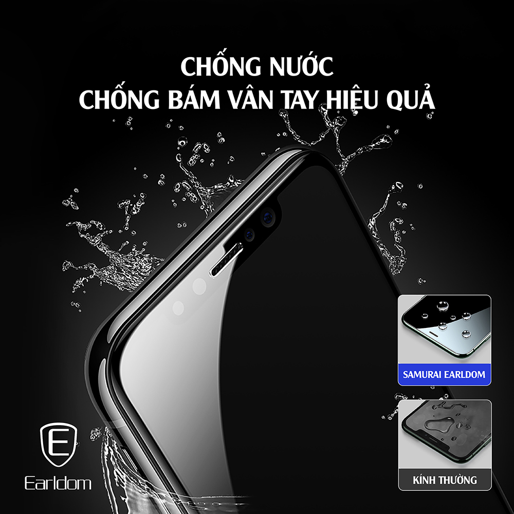 Kính cường lực Earldom chống ánh sáng xanh bảo vệ mắt cao cấp dành cho Iphone 7 Plus / 8 Plus - Hàng Chính Hãng