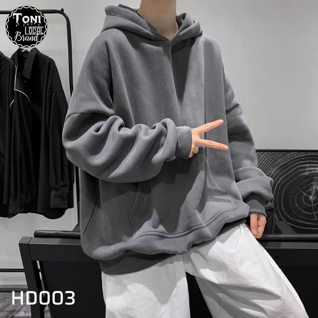 Áo Hoodie Basic Local Brand nỉ bông form rộng Unisex giữ ấm chống nắng (HD1000L - Full Box - Kèm Video Ảnh Thật)