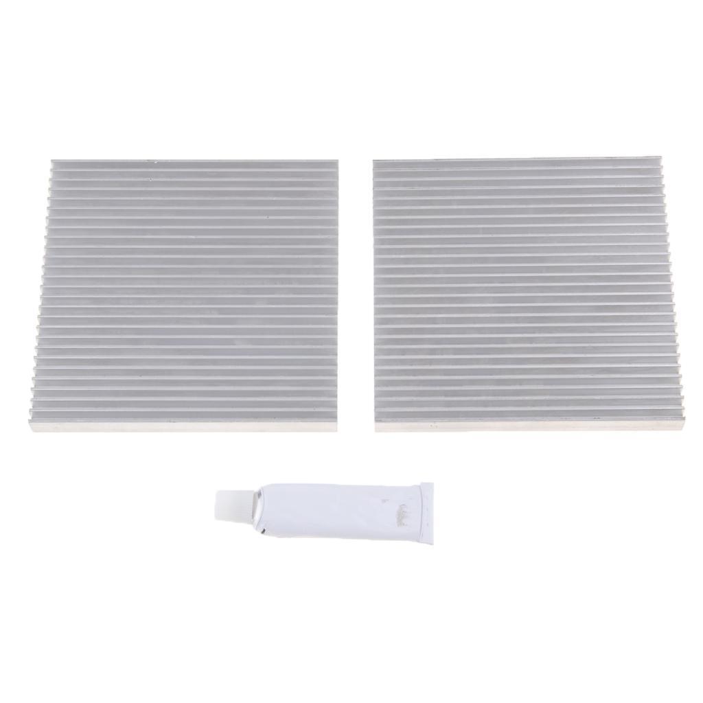 2Pcs Aluminum   Cooling   80*7*80mm for CPU LED Amplifier