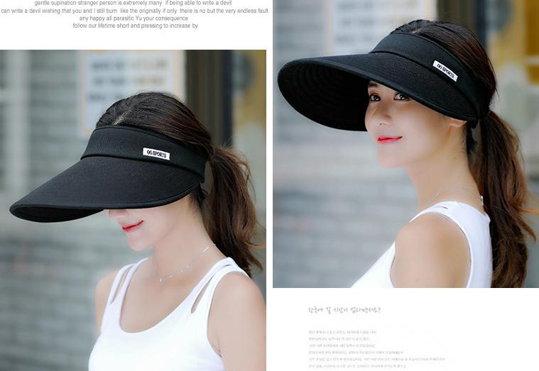mũ nón rộng vành chống nắng chống tia cực tím nửa đầu phong cách Hàn