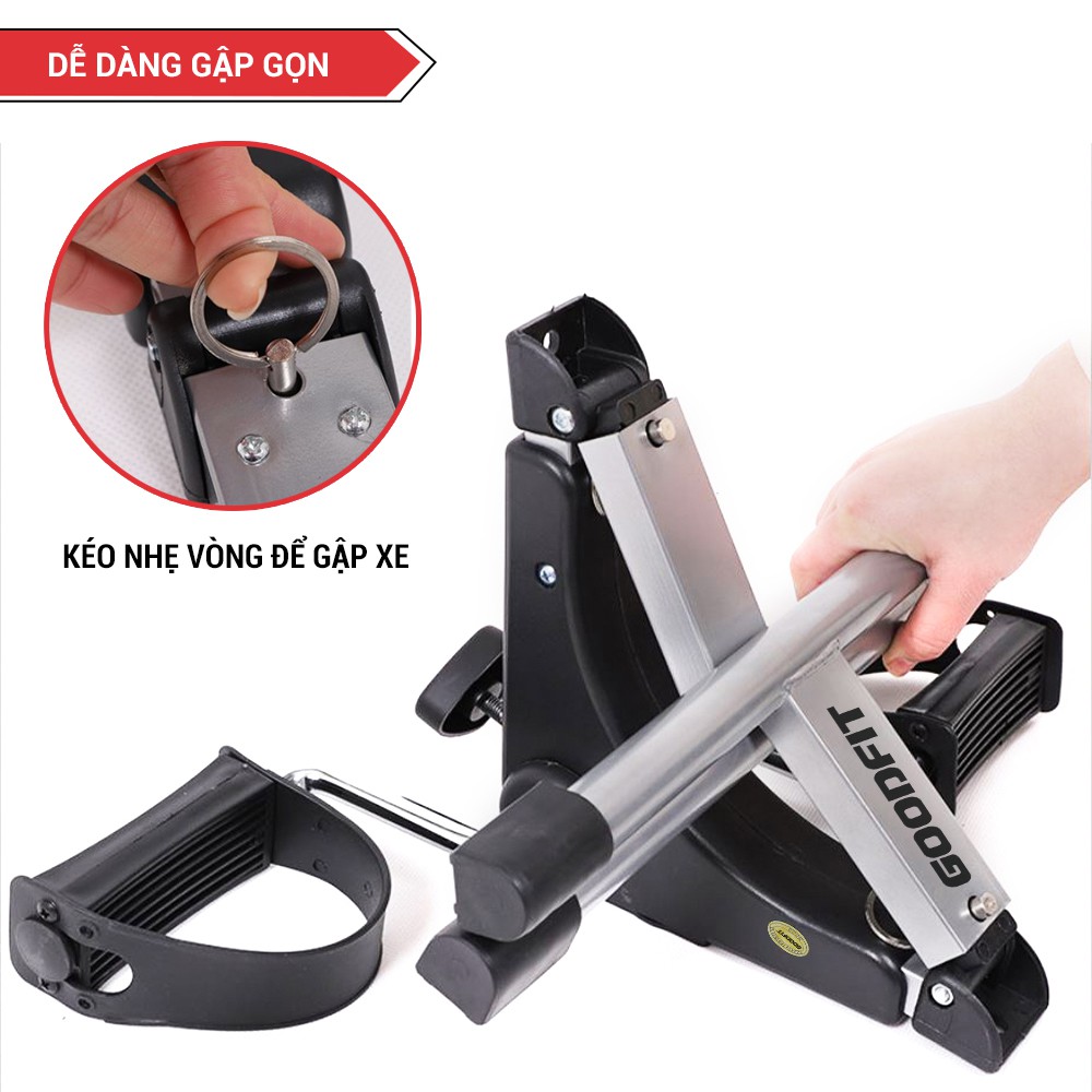 Xe đạp tập thể dục mini tại nhà gấp gọn tiện dụng GoodFit GF002MB