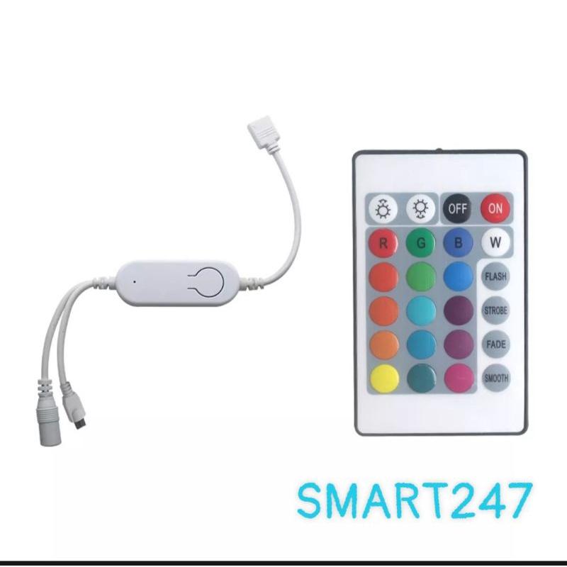 Điều Khiển LED 12V IR + WiFi RGB Tuya/SmartLife 4 chân .Tương Thích Google Home & Amazon Alexa