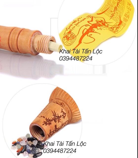 Bút văn xương gỗ đào : công danh thăng tiến