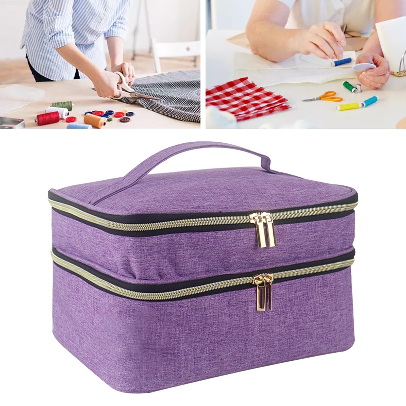 Double Layer Sewing Storage Organizer DIY Storage Bag for Sewing Supplies