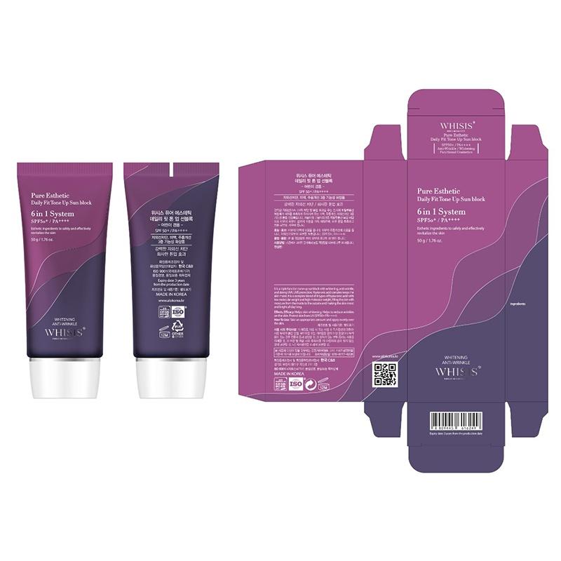 Kem Chống Nắng Nâng Tone WHISIS Pure Esthetic Daily Fit Tone Up Sun Block 50g